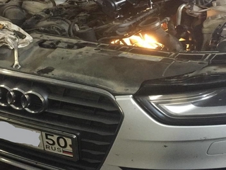 Замена помпы и термостата в сборе Audi A4 B8