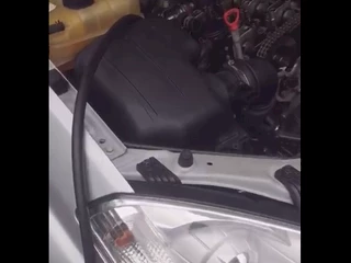 Снятие форсунки Kia Sorento при помощи гидравлического съемника